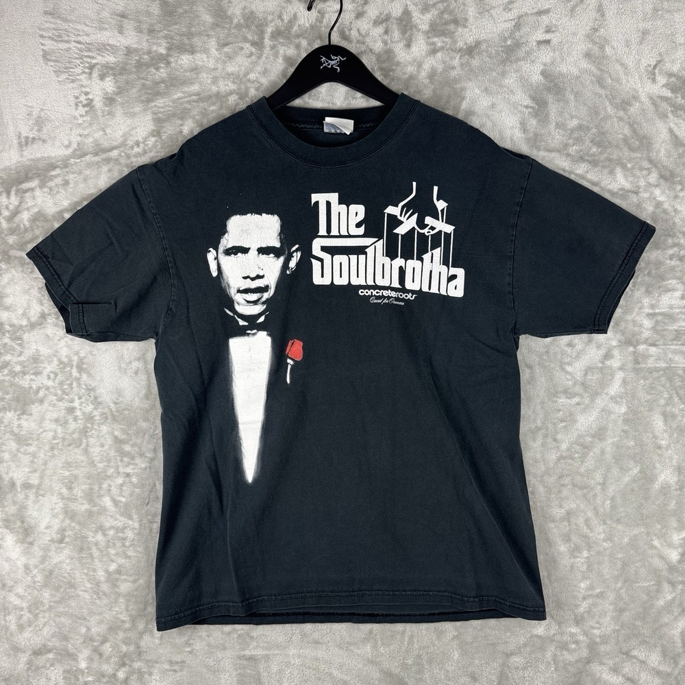 Vintage Anvil Barack Obama Presidential Rap Tee Graphic Shirt Men Size Large